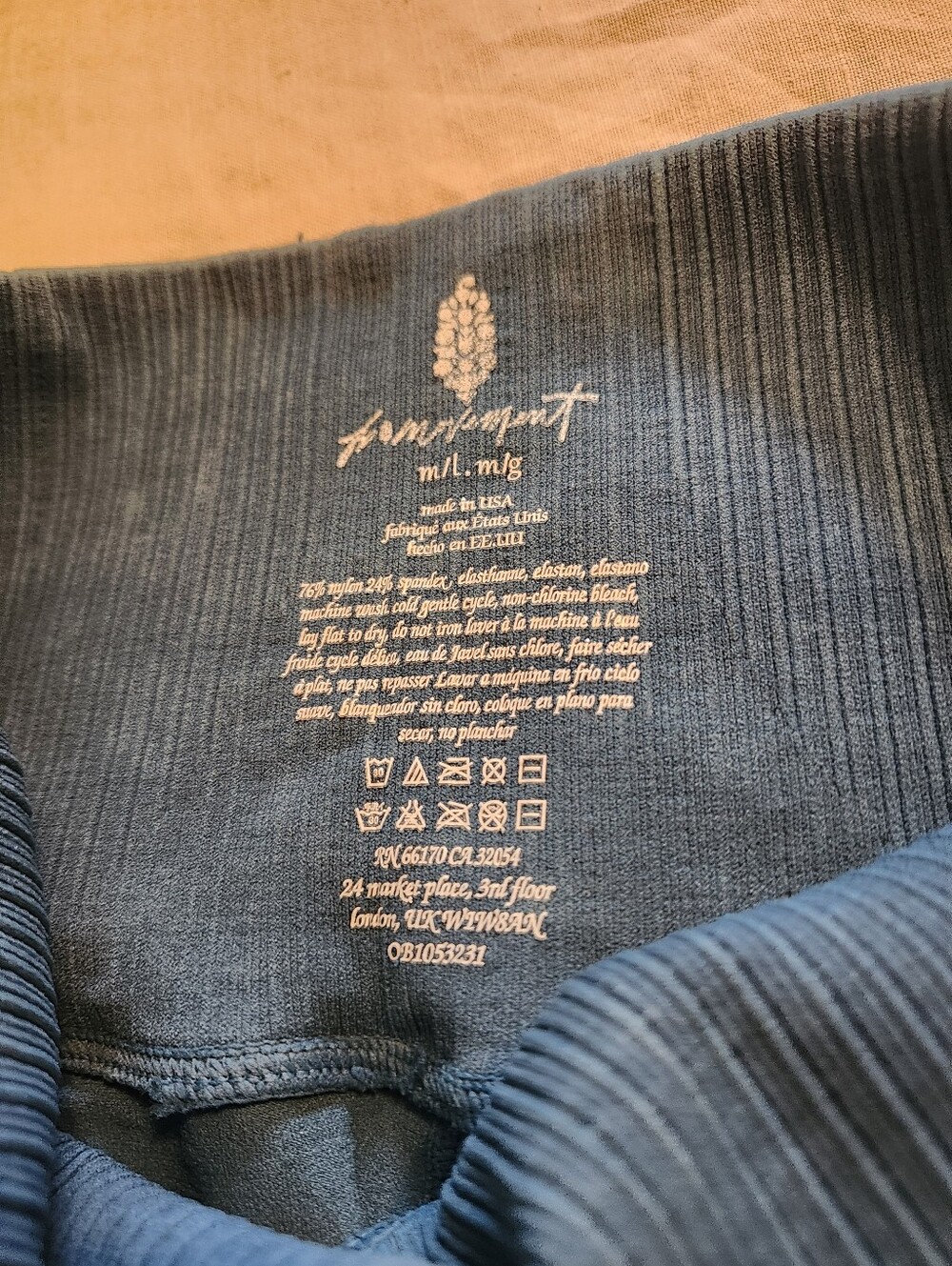 Free People Movement Athletic Leggings In Slate Blue - Picture 3 of 6